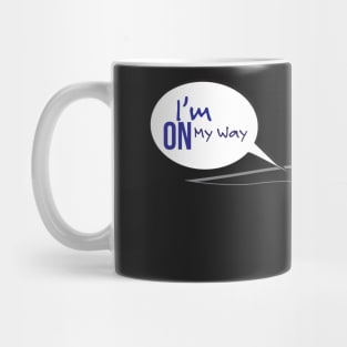 On my way and me too Funny maternity t-shirt design - Twins Mug